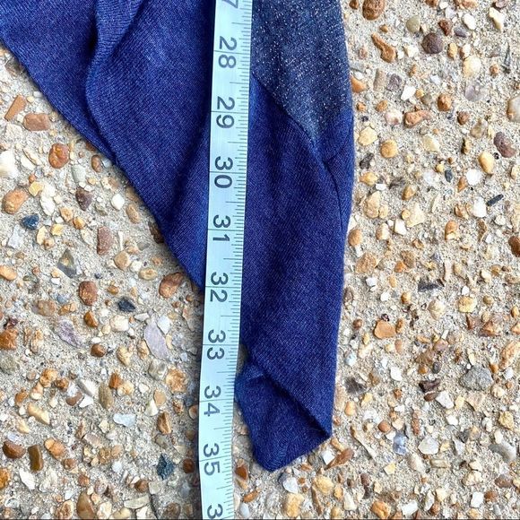 Splendid Blue Striped Metallic Waterfall Cardigan Size S - Picture 6 of 7